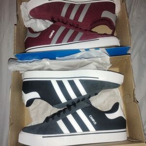 Adidas Campus Men's Shoes - Maroon and Charcoal